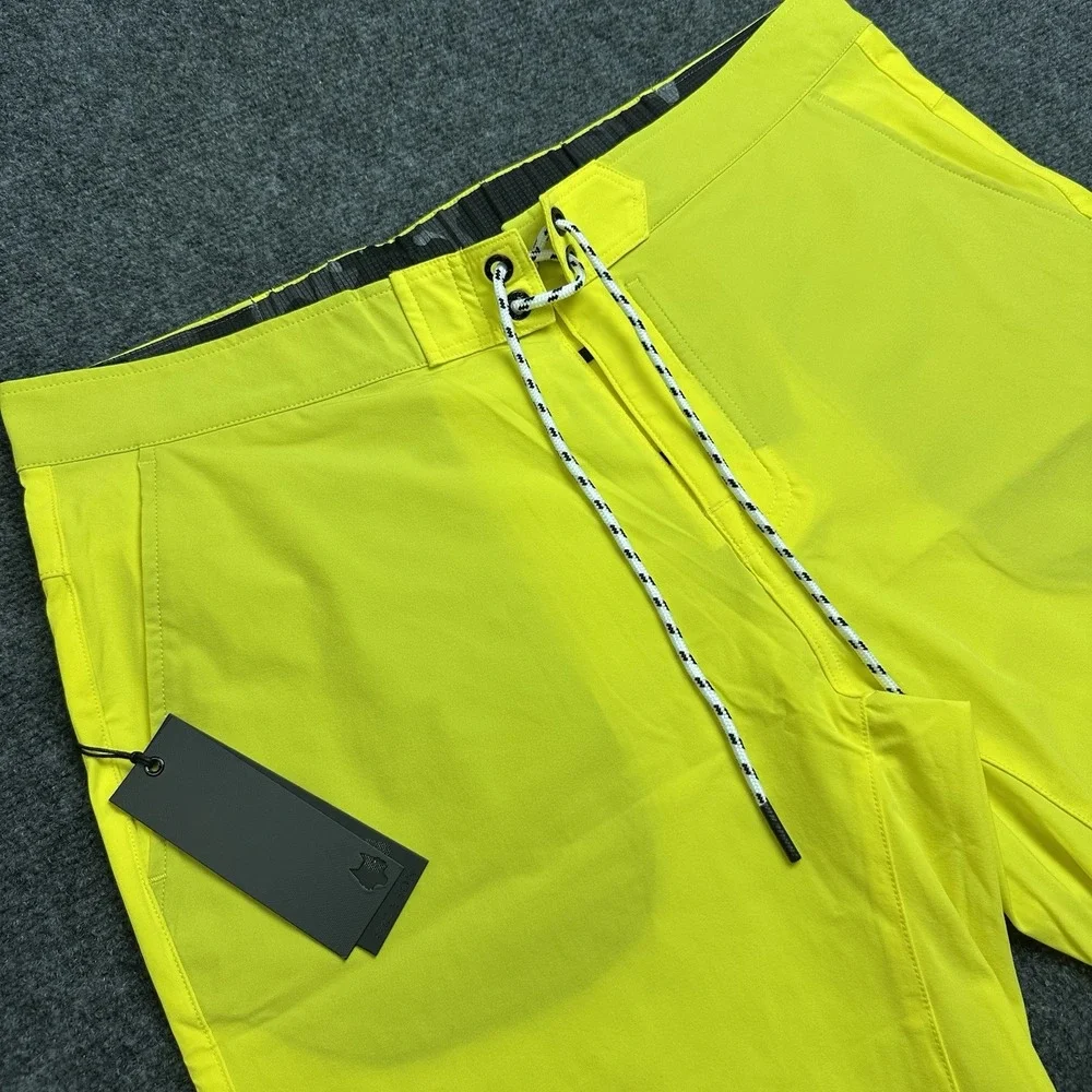GREYSON Men Blaze Indian Wells Swim Shorts Trunks 36 Yellow MFA23T01 NWT